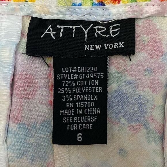 Attyre Mackenzie bright floral scalloped‎ shorts size 6 - Picture 2 of 5